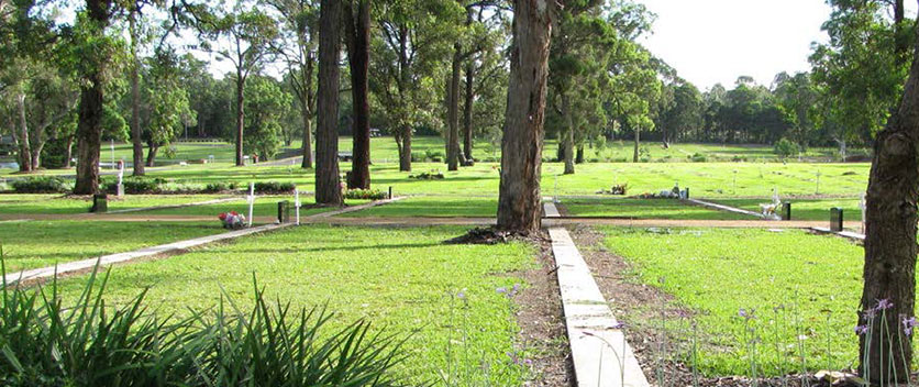Headstones in cemetery